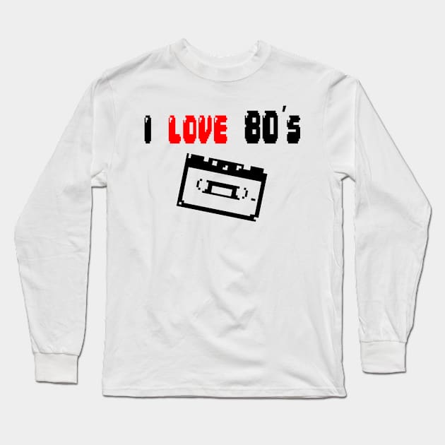 Love 80s Long Sleeve T-Shirt by SeijiArt